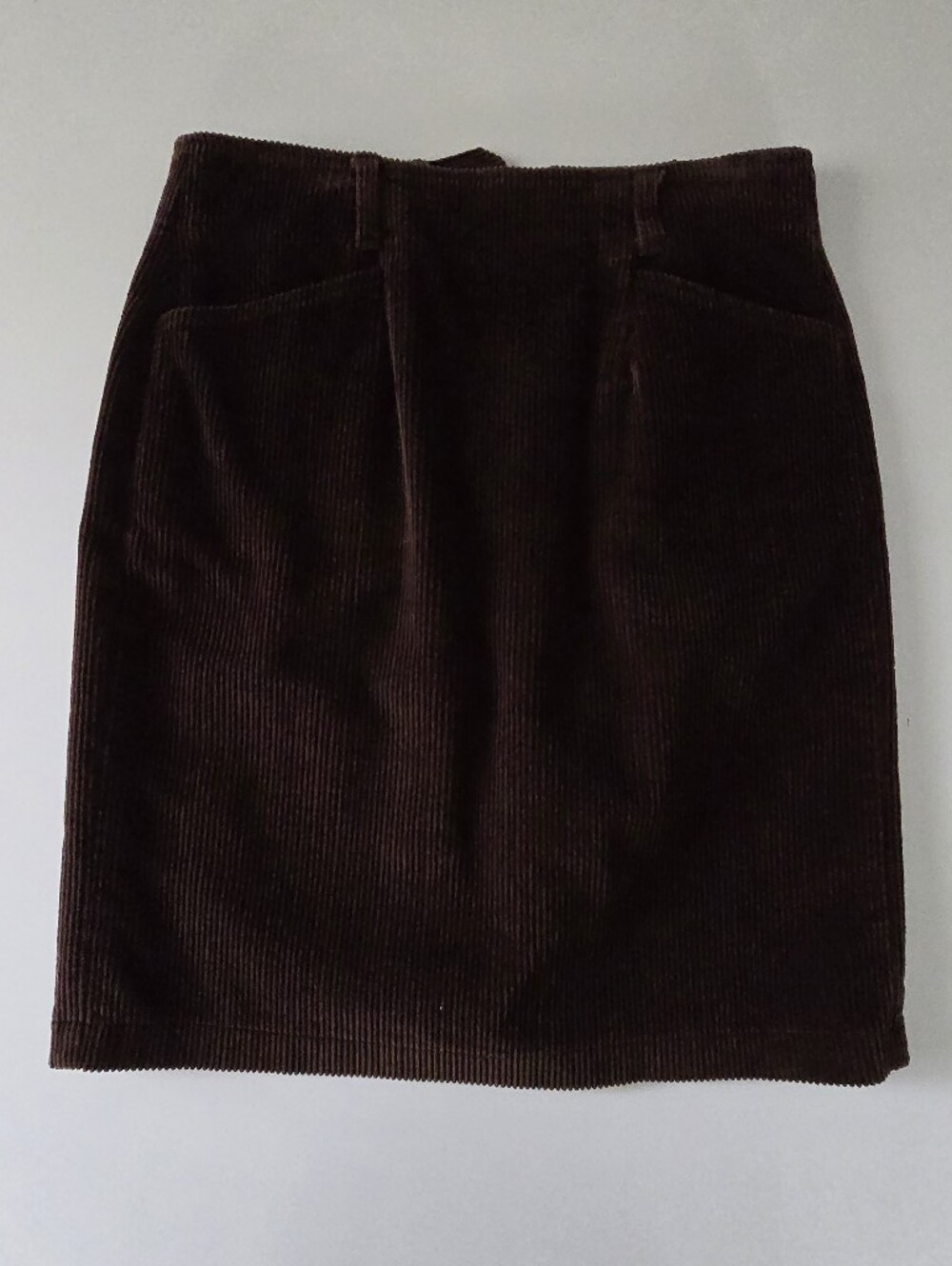 Vintage Chocolate Brown Corduroy Skirt